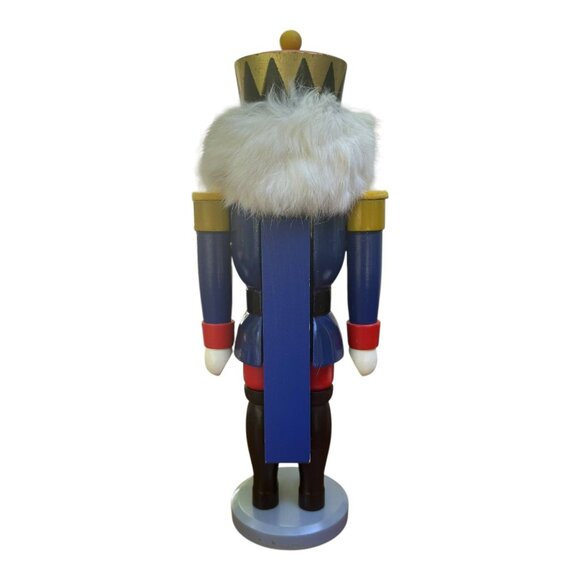 Vtg Vero Seiffen Nussknacker Aus Nutcracker King Konig Blau Made In Germany 14" - Picture 3 of 7
